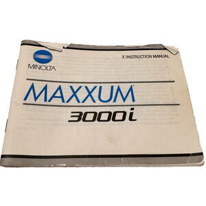 Minolta Maxxum 3000i Camera Instruction Manual Only
